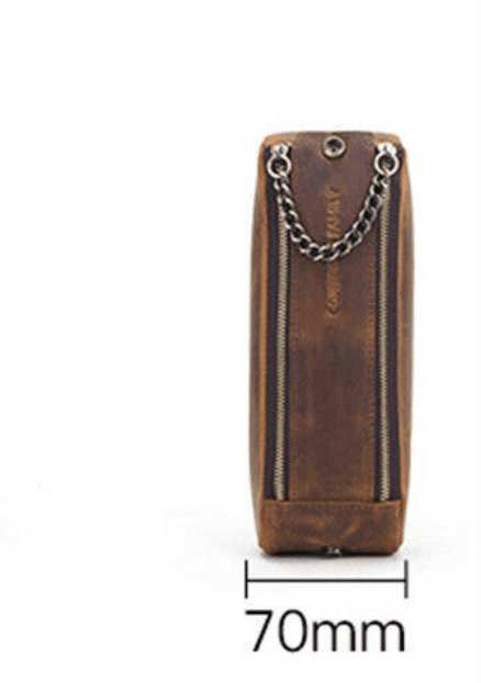 Cowhide Leather Pencil Pouch Case