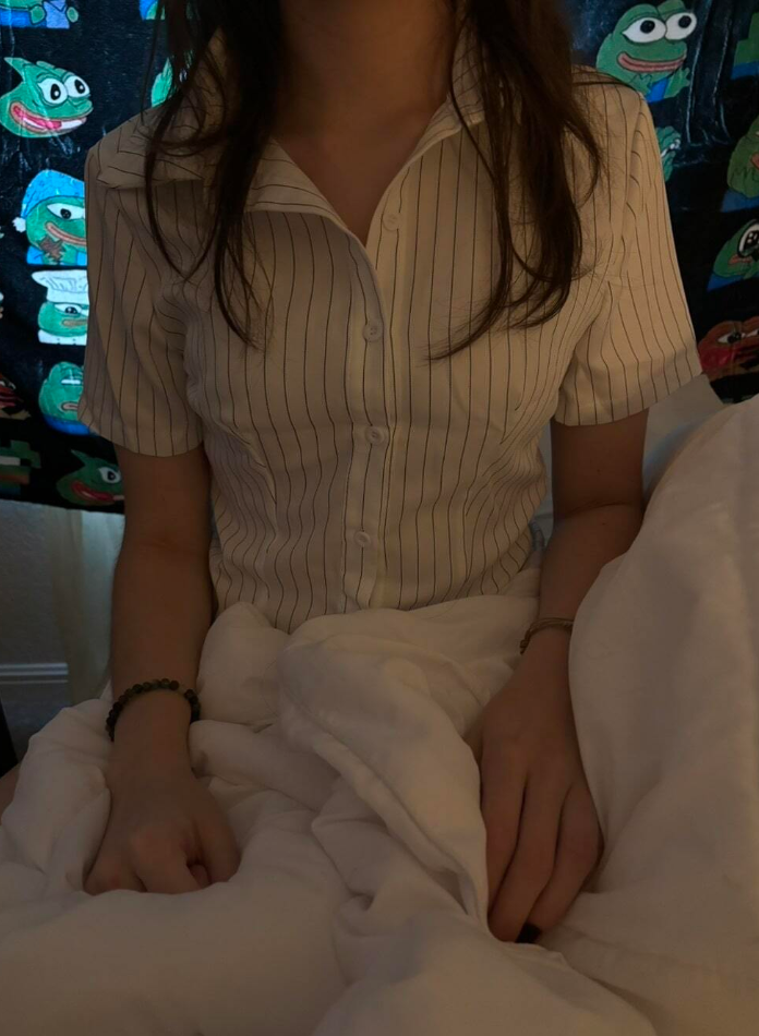 white button down shirt short sleeve women's