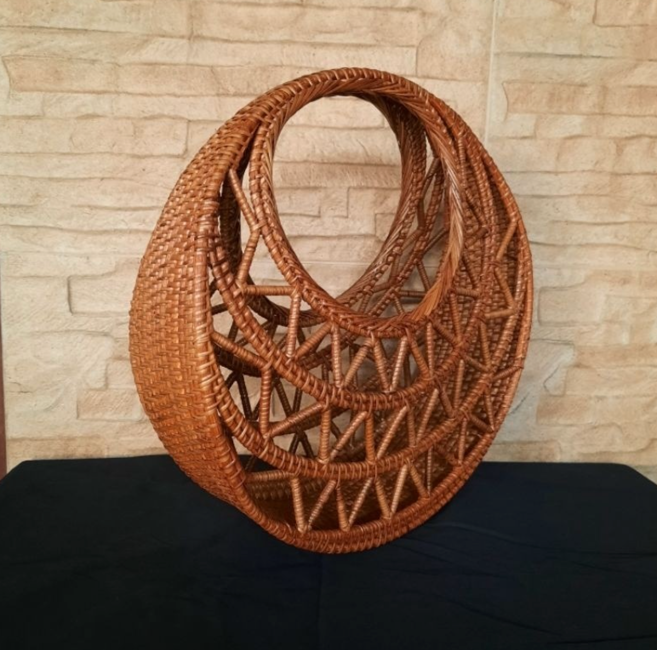 Croissant Rattan Handbag