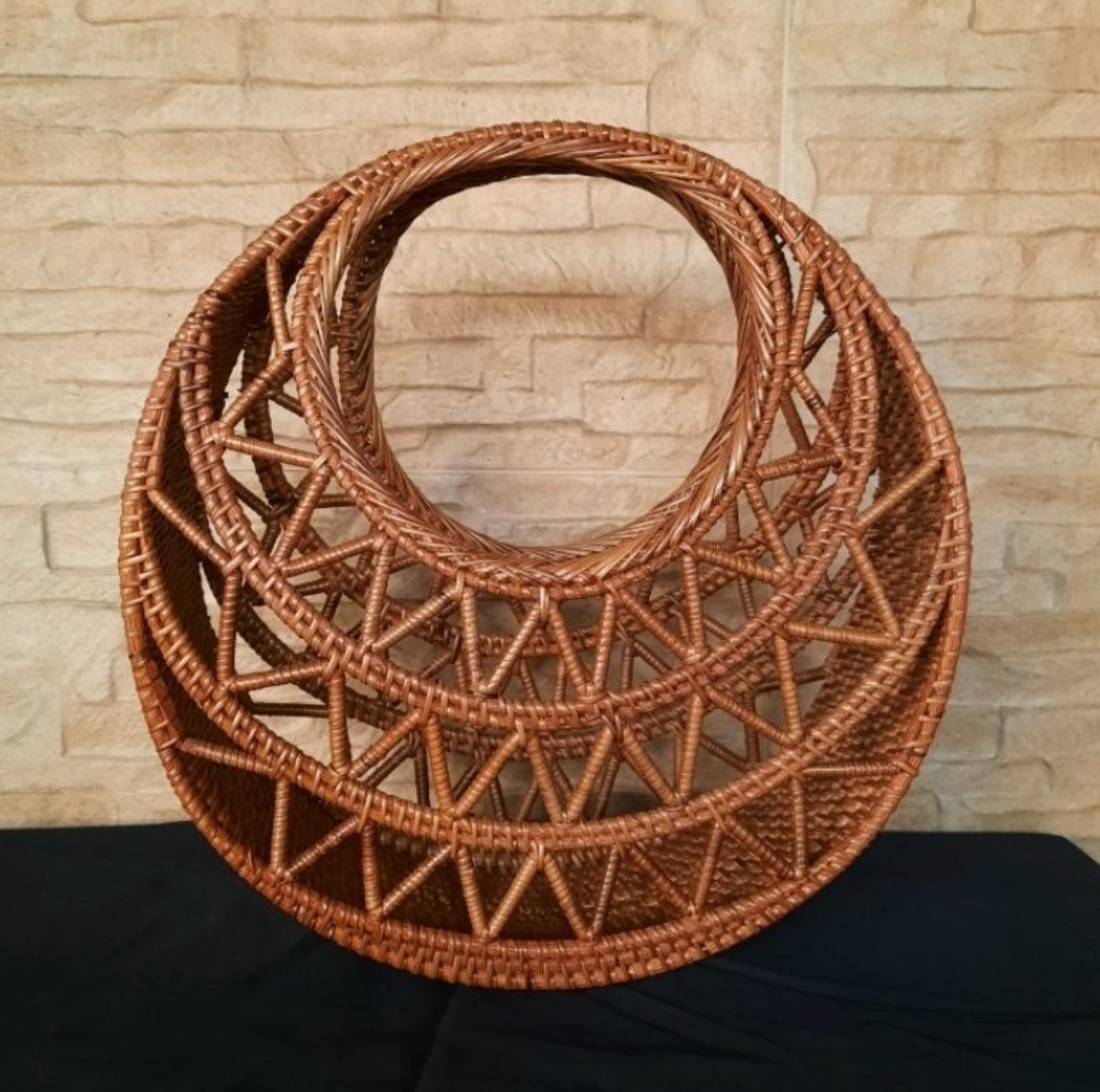 Croissant Rattan Handbag
