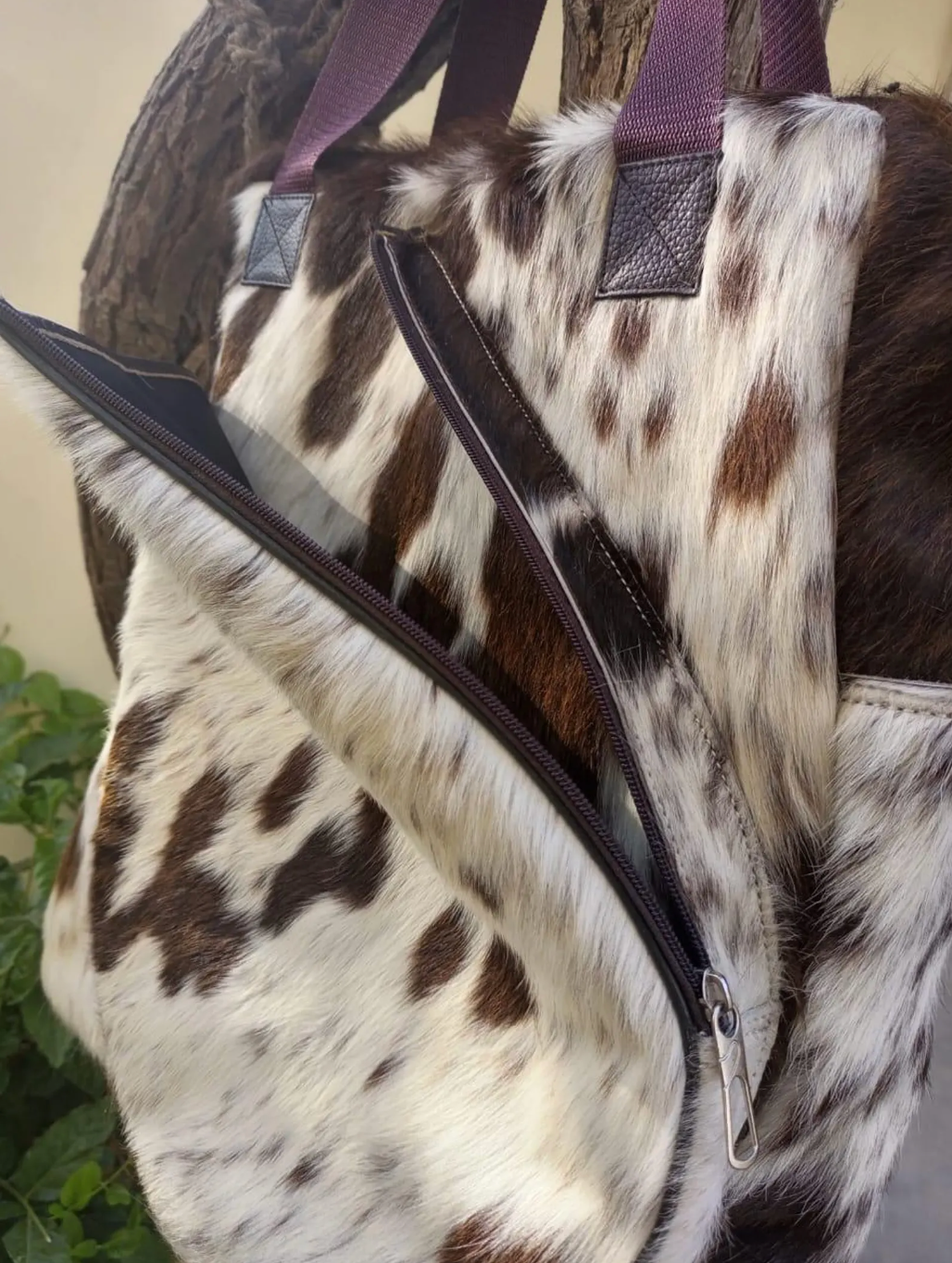 Hair On Cowhide Tennis Bag
