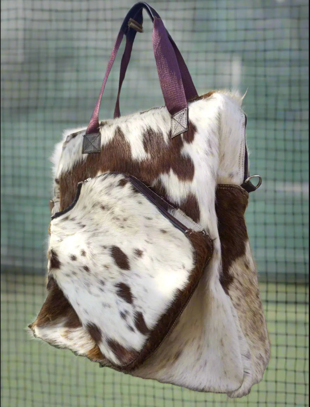Hair On Cowhide Tennis Bag