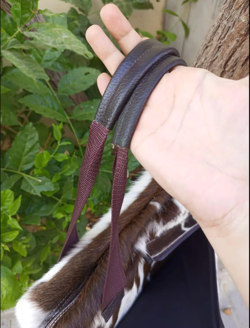 Hair On Cowhide Tennis Bag