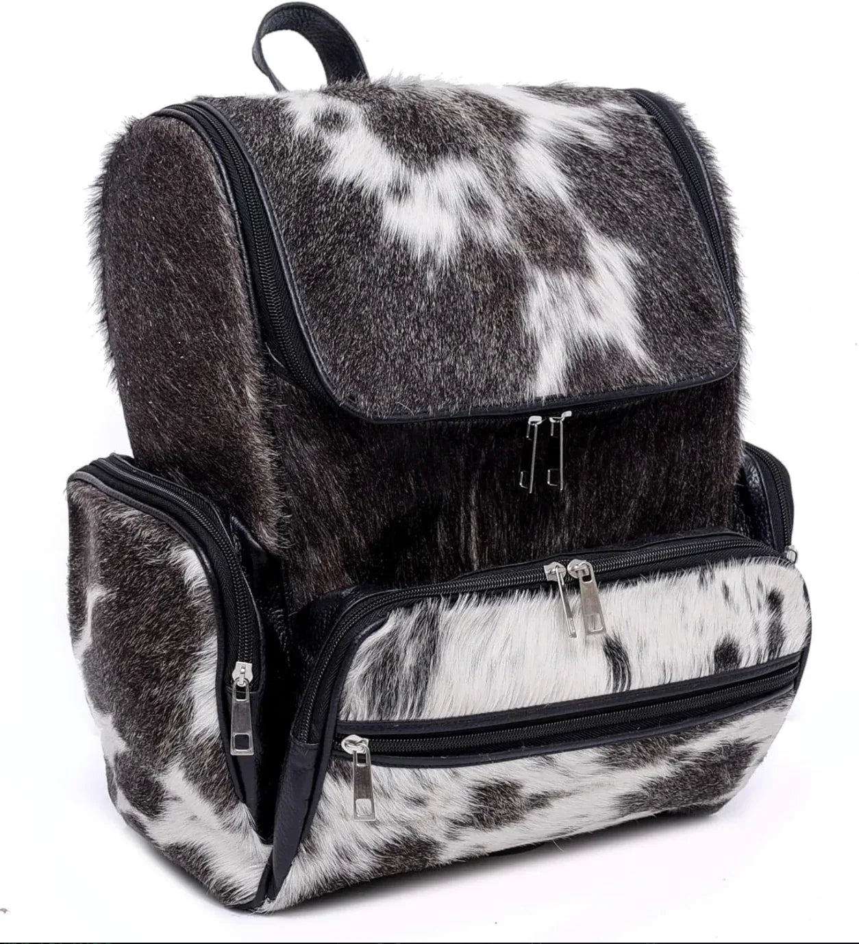 Genuine Hair On Cowhide Backpack Purse