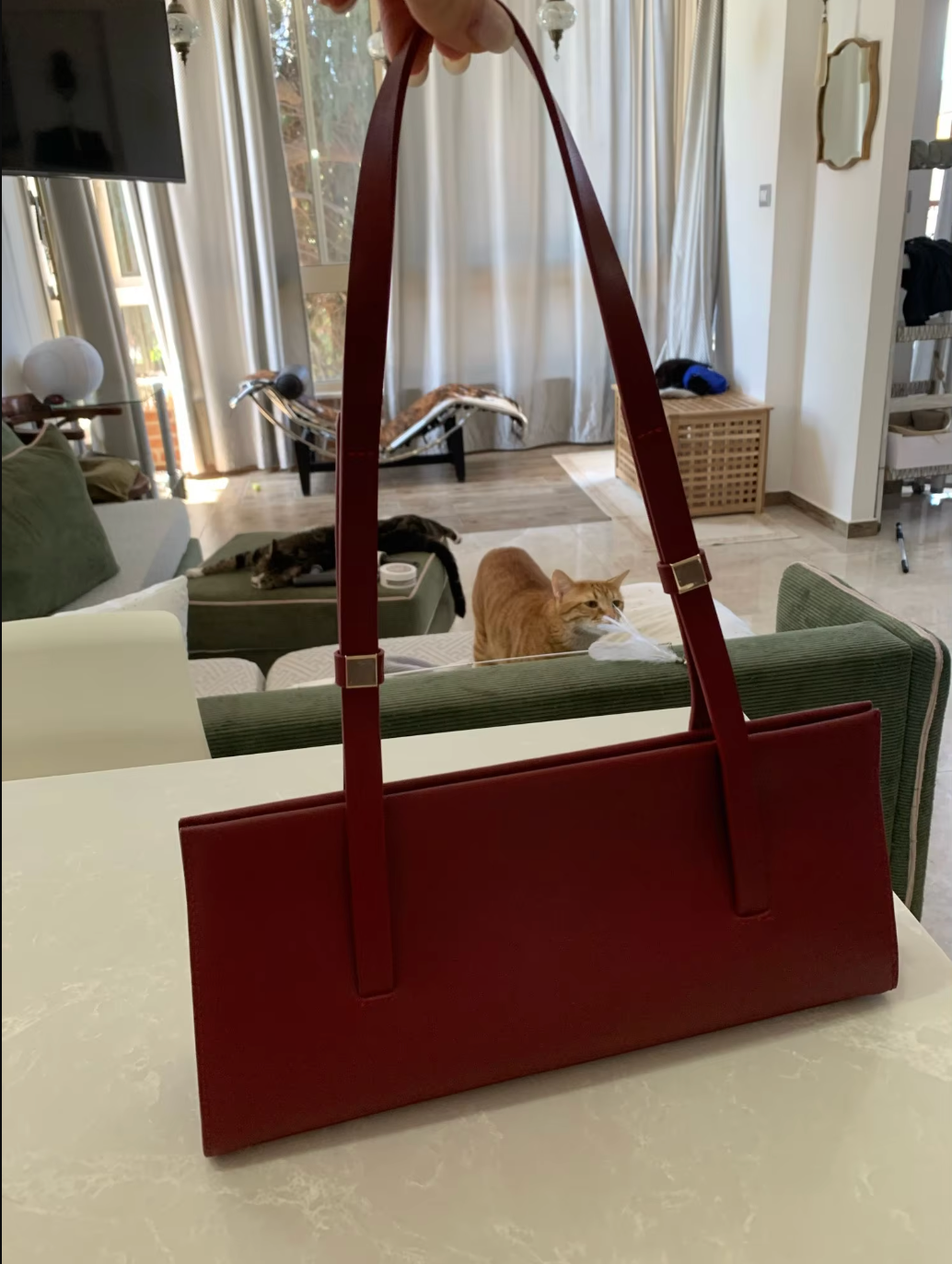 Genuine Leather Underarm Bag Women's Shoulder Handbag
