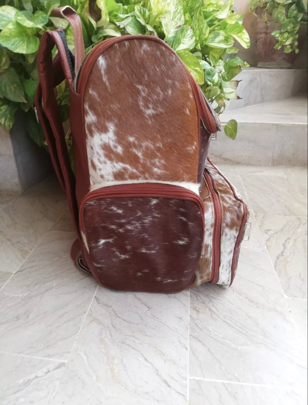 Hair On Cowhide School Backpack