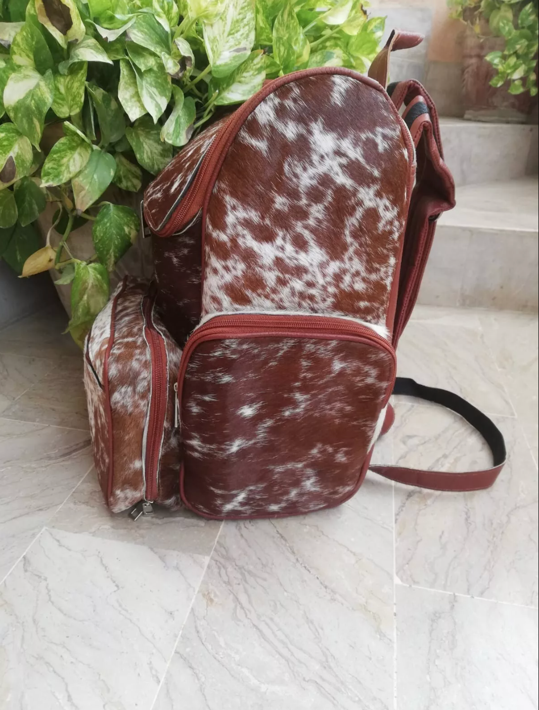 Hair On Cowhide School Backpack
