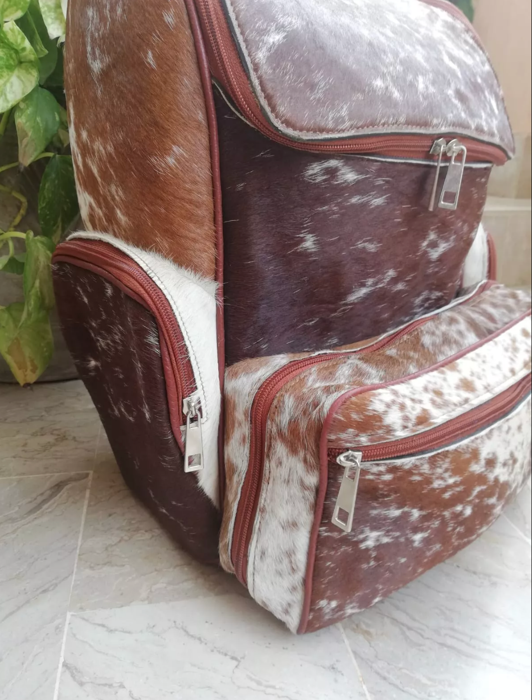 Hair On Cowhide School Backpack