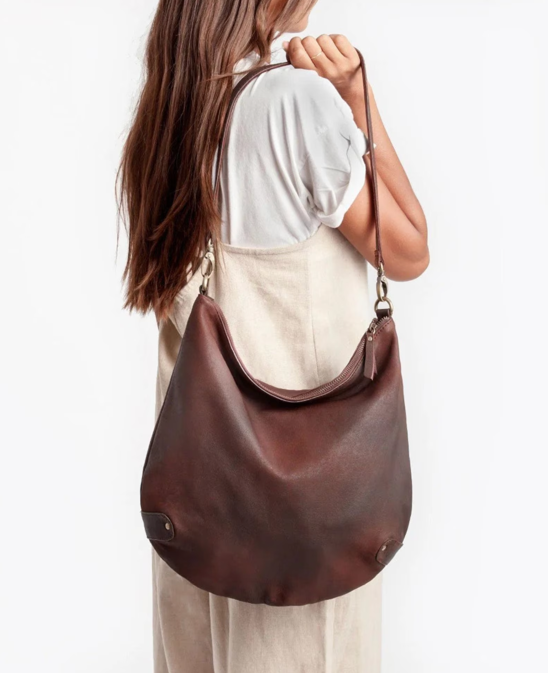 Large Real Leather Women's Shoulder Bag