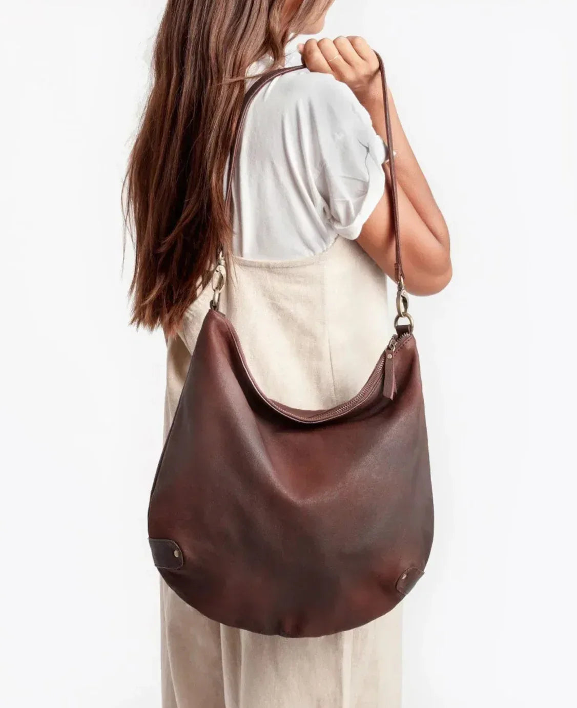 Large Real Leather Women's Shoulder Bag 2