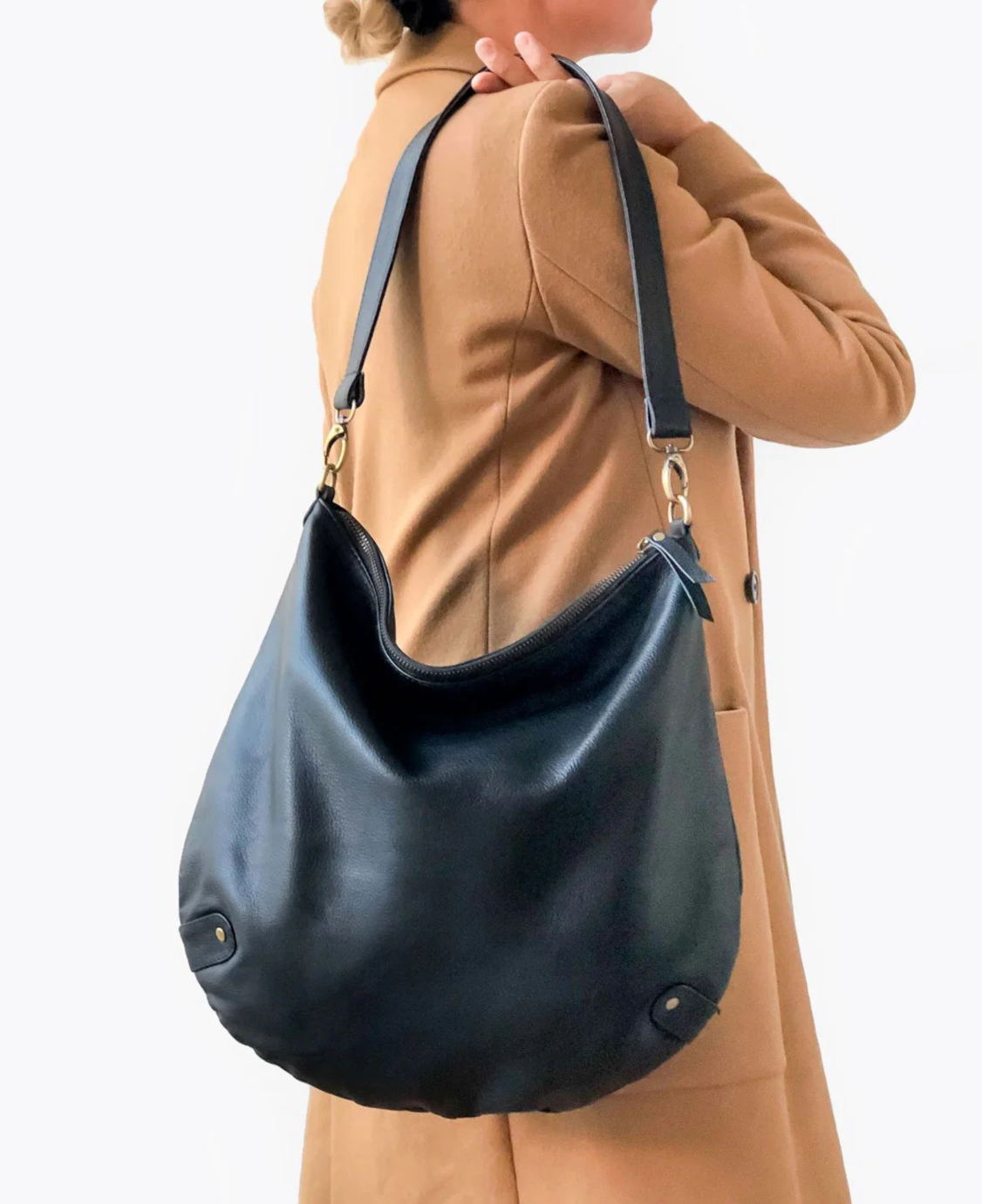 Large Real Leather Women's Shoulder Bag
