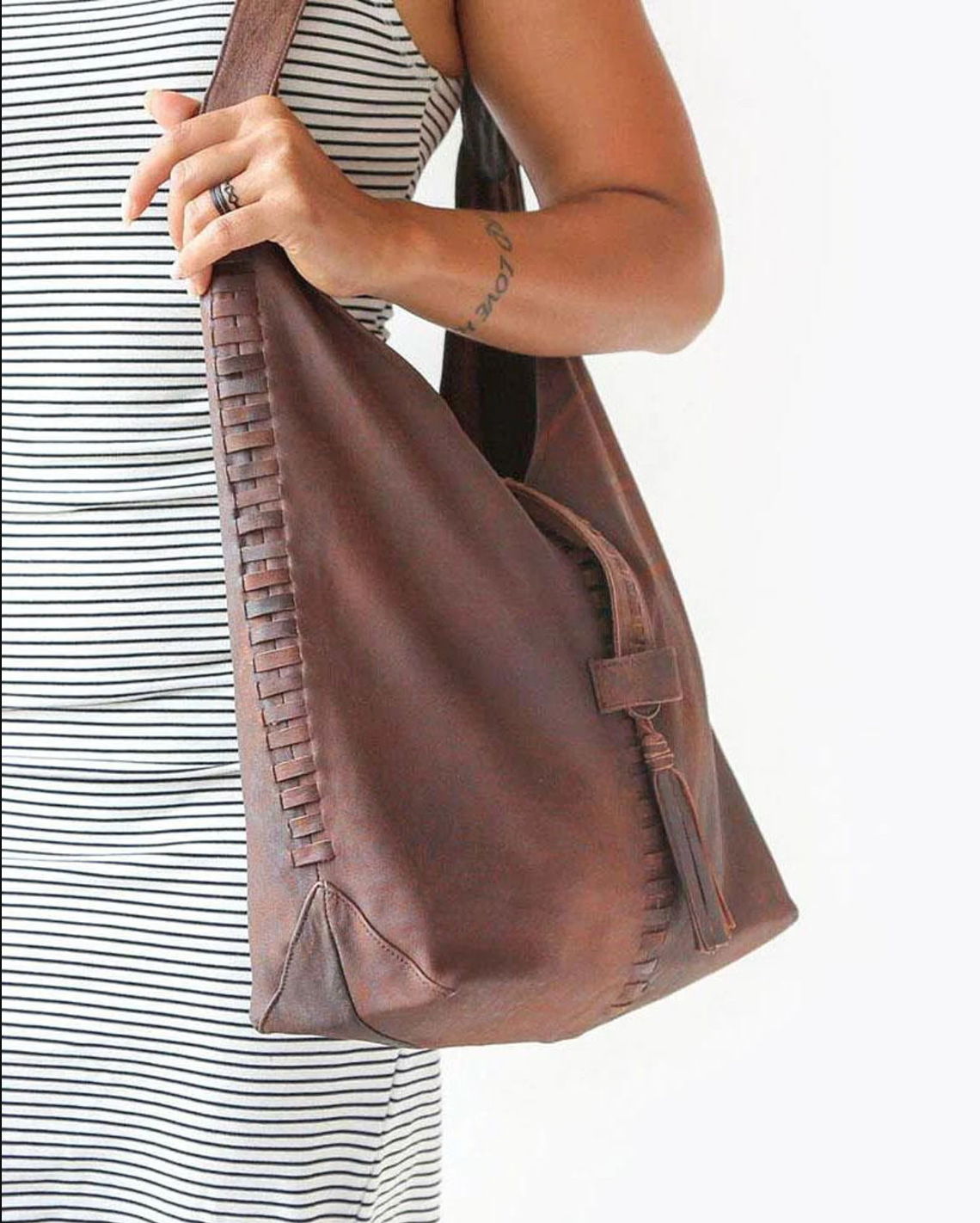 Genuine Leather Women's Boho Tote Bag