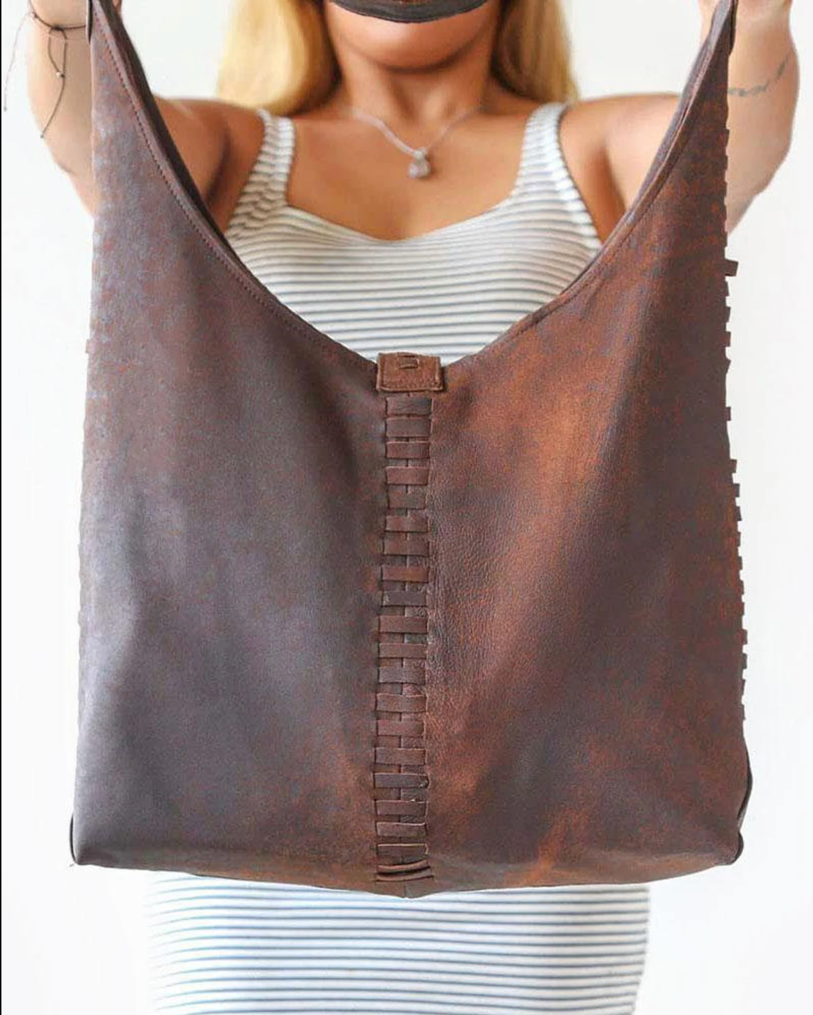 Genuine Leather Women's Boho Tote Bag