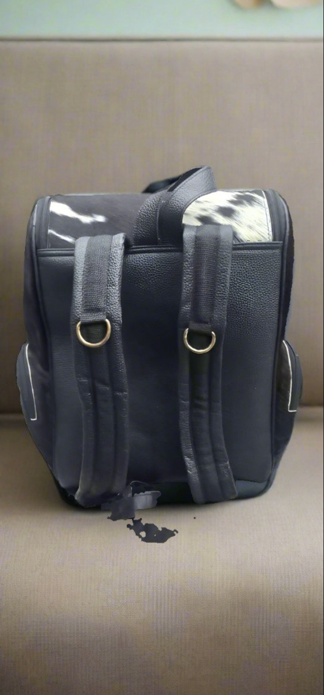 Hair On Cowhide Diaper Backpack Bag