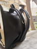 Cowhide Skin Tan White Backpack Bag