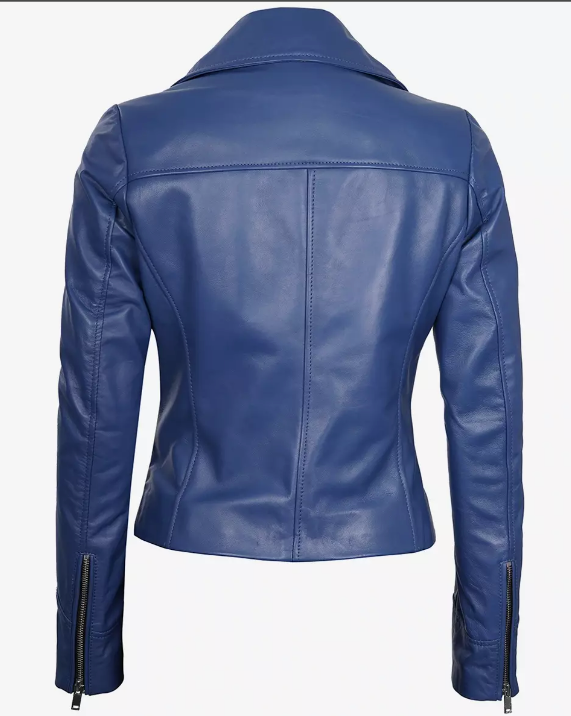 Women's Real Leather Moto Biker Jacket