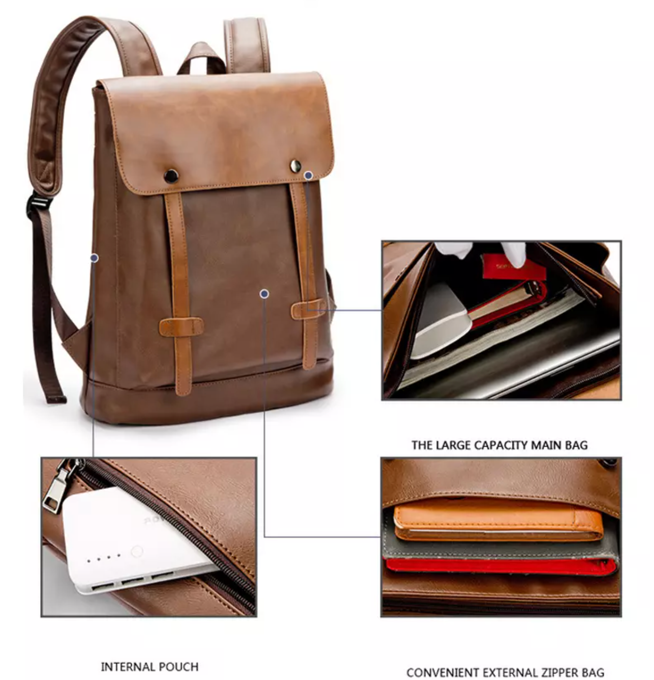 Real Leather Backpack Laptop NoteBook