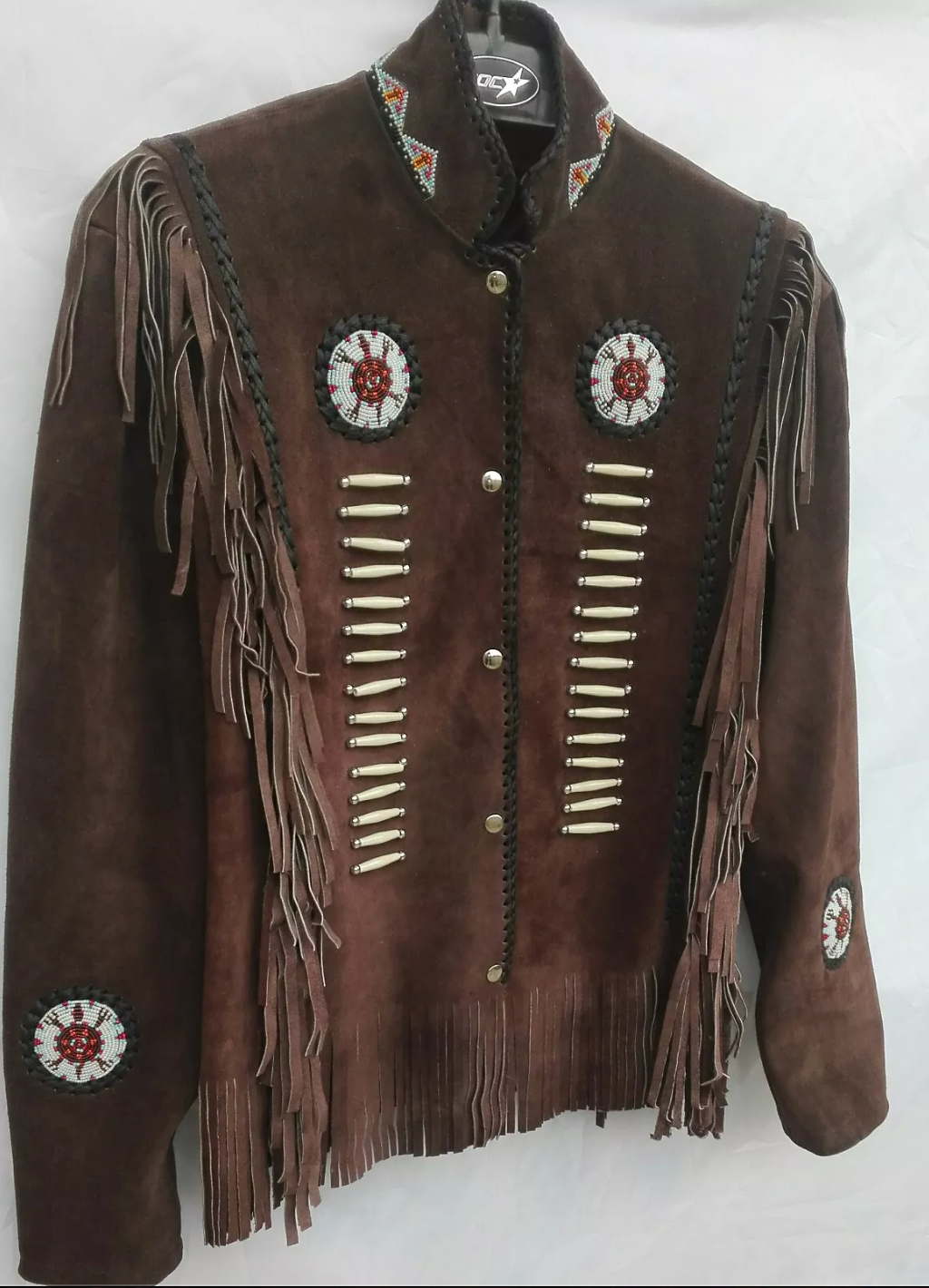 Men's Western Suede Leather Fringe Jacket