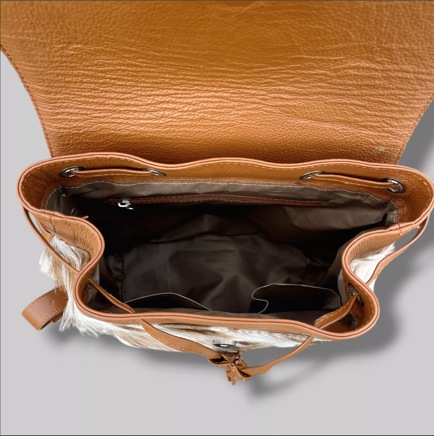 Genuine Real Hair On Cowhide Backpack