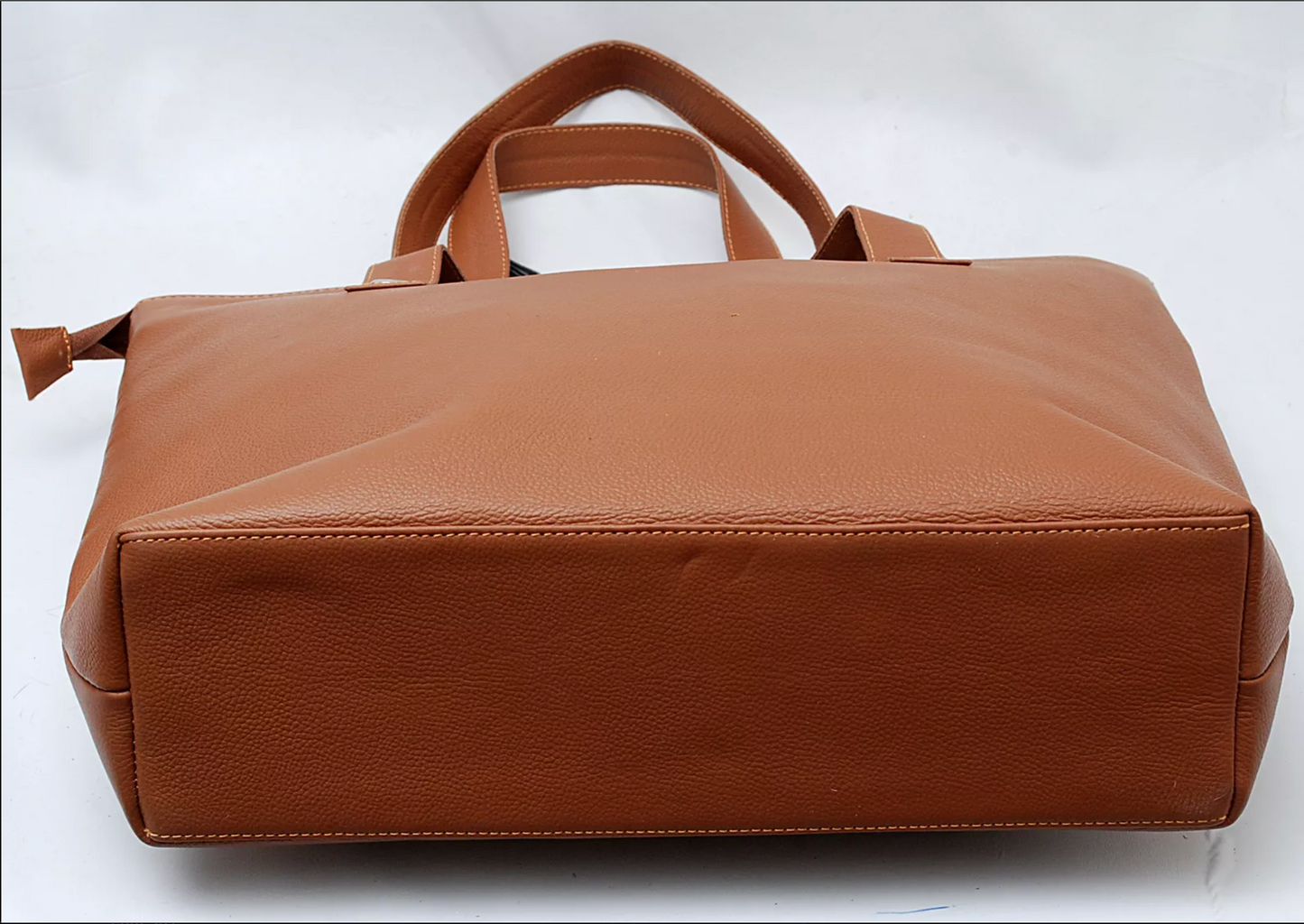 Brown White Cowhide Tote Bag With Studs