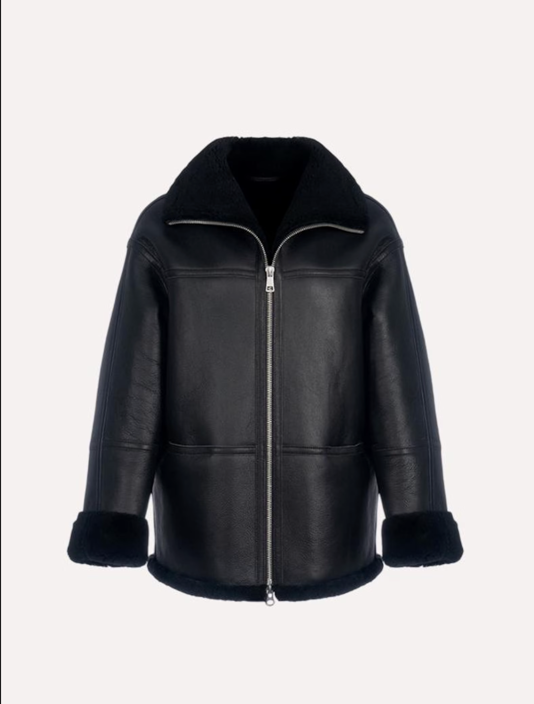 Mid Length Leather Jacket Women