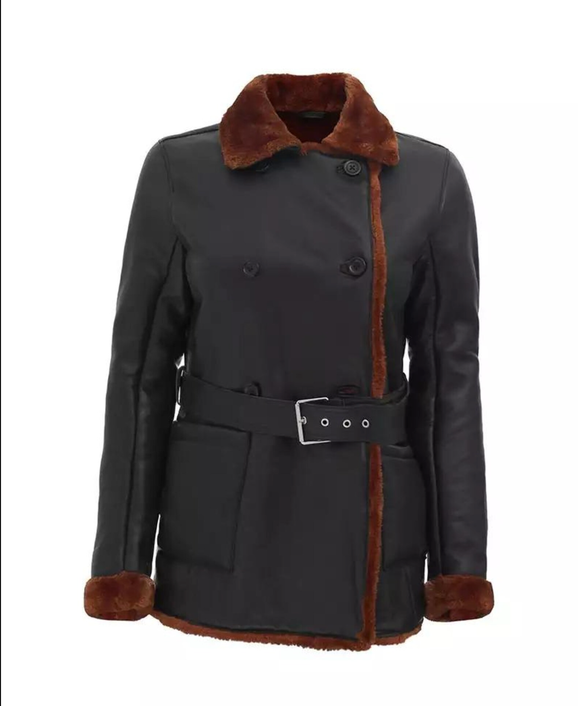 womens fur lined real leather jacket
