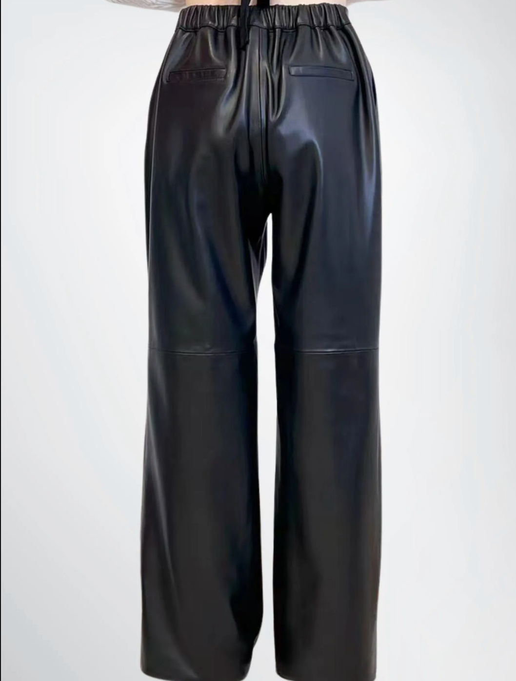 wide leg leather pants women