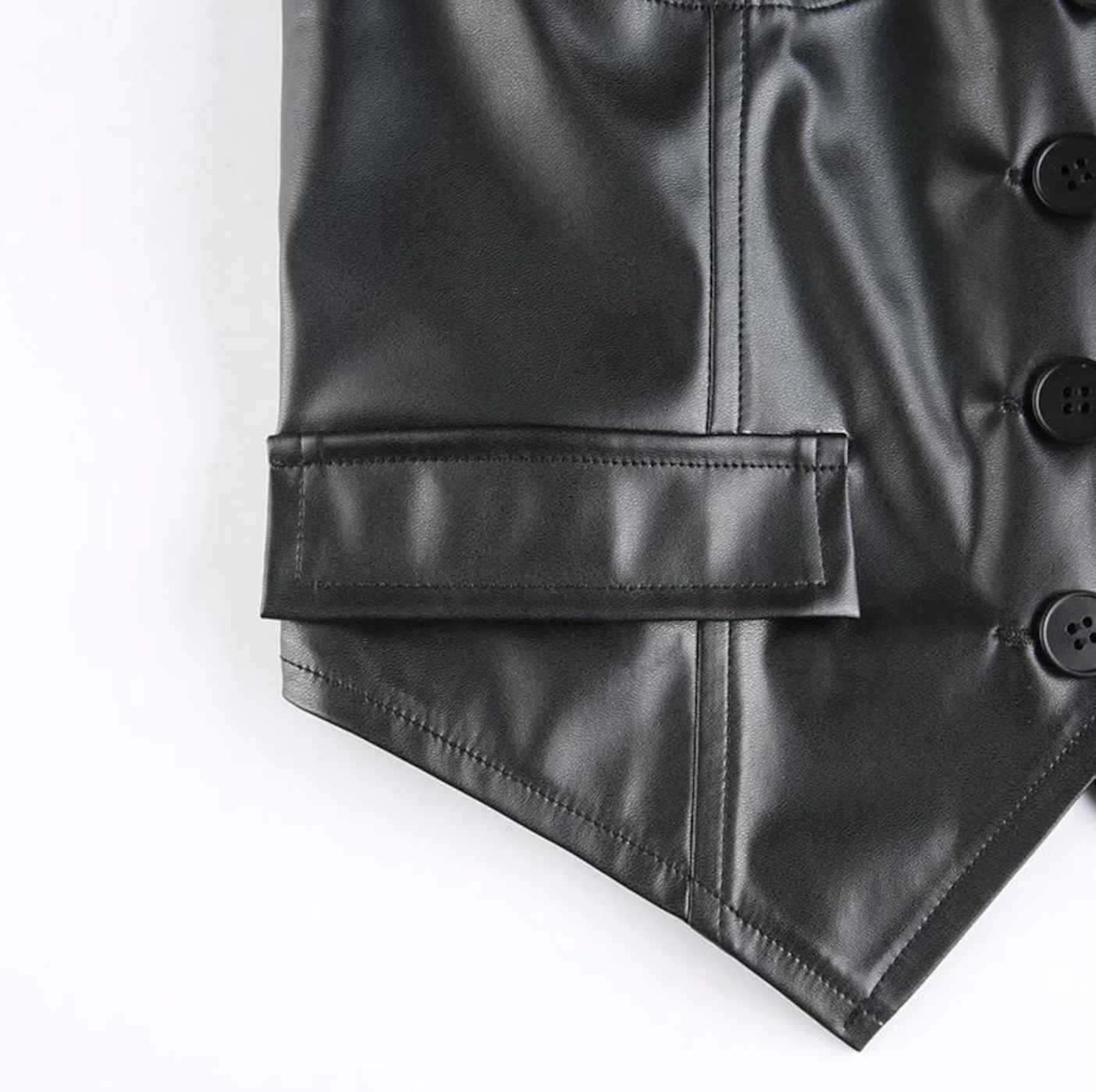 skinny leather vest women's