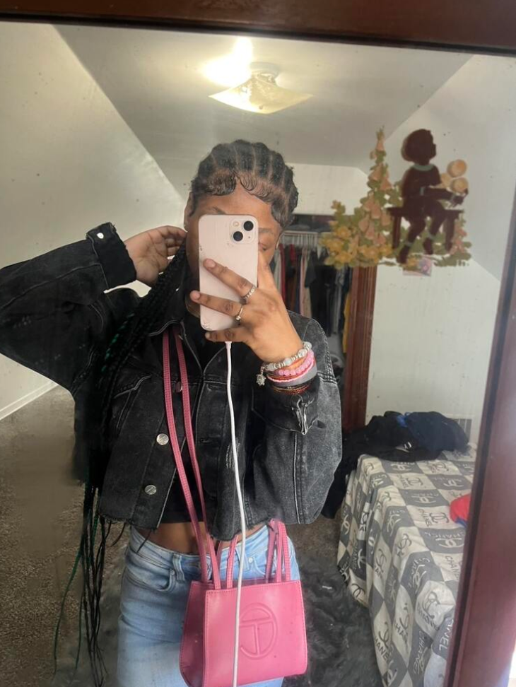 Drop Shoulder Crop Denim Jacket
