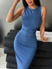 denim sleeveless maxi dress