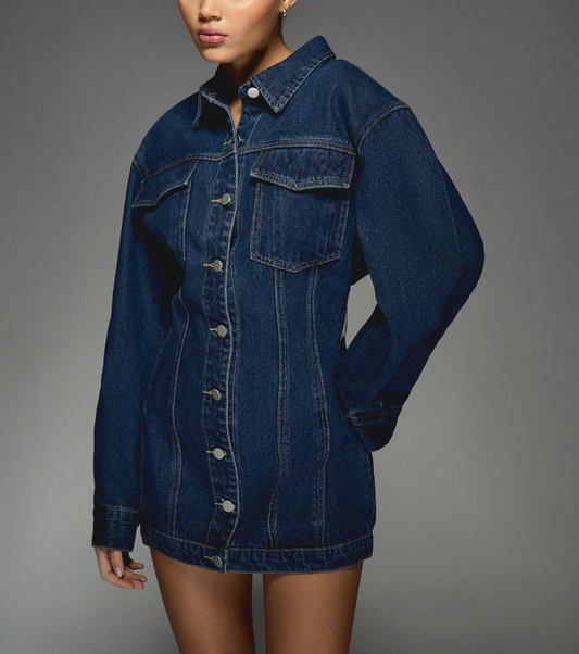 blue denim shirt dress womens