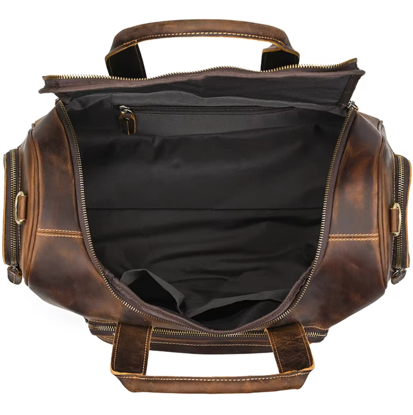 genuine leather large travel bag
