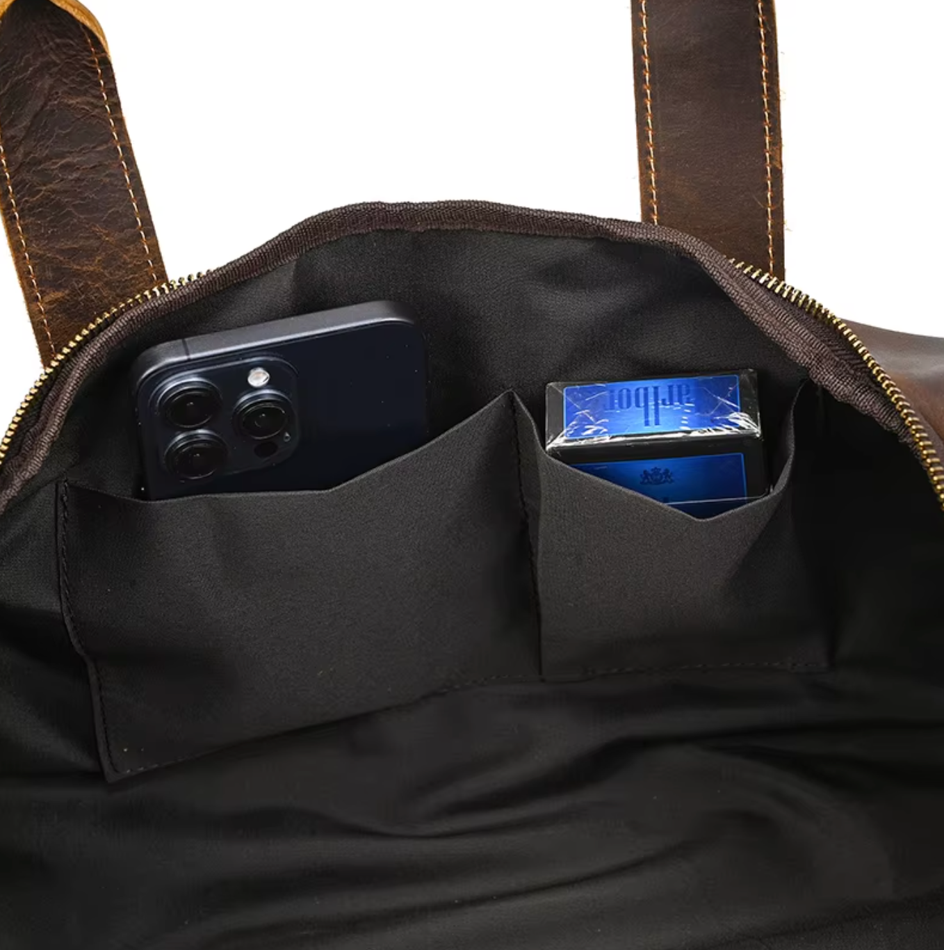 genuine leather large travel bag