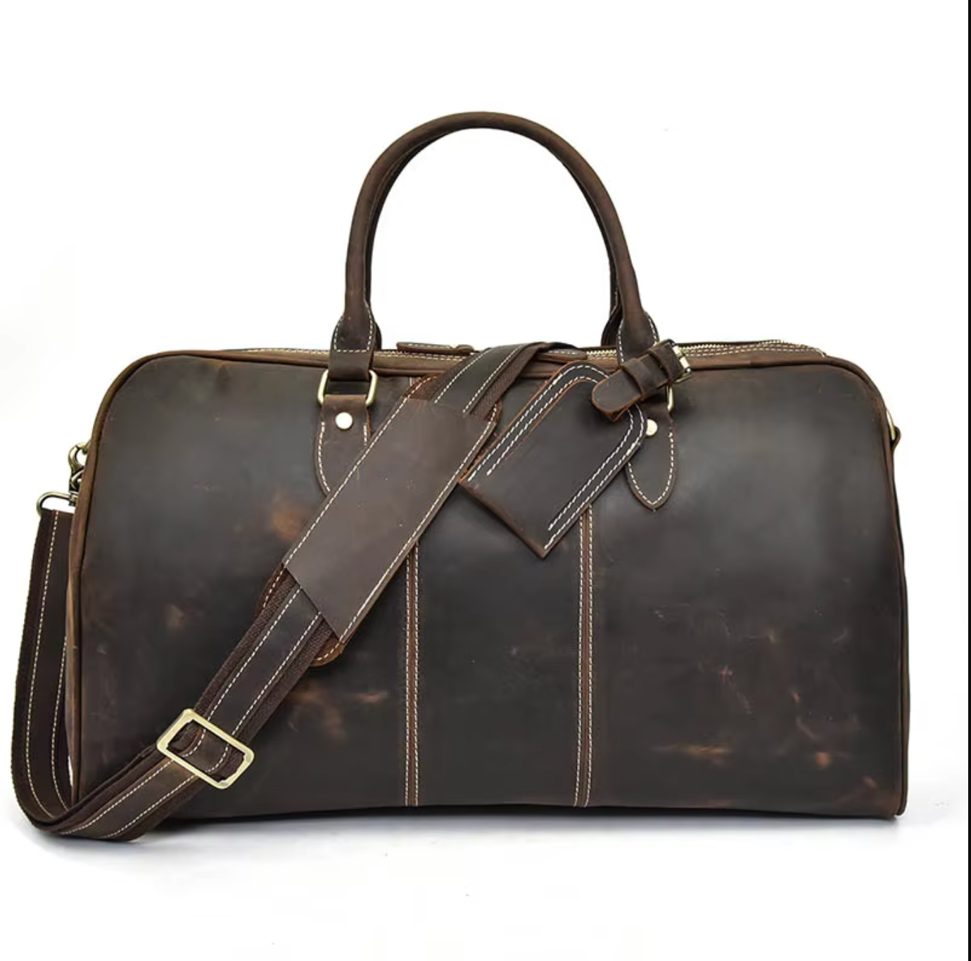 Travel Duffle Bag Leather Mens