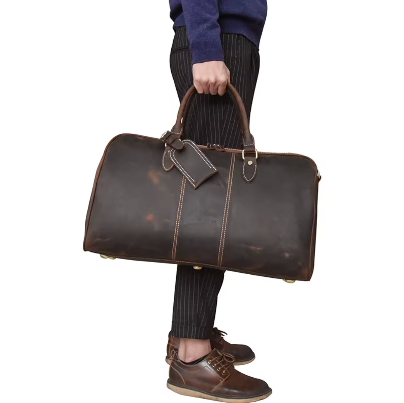 Travel Duffle Bag Leather Mens