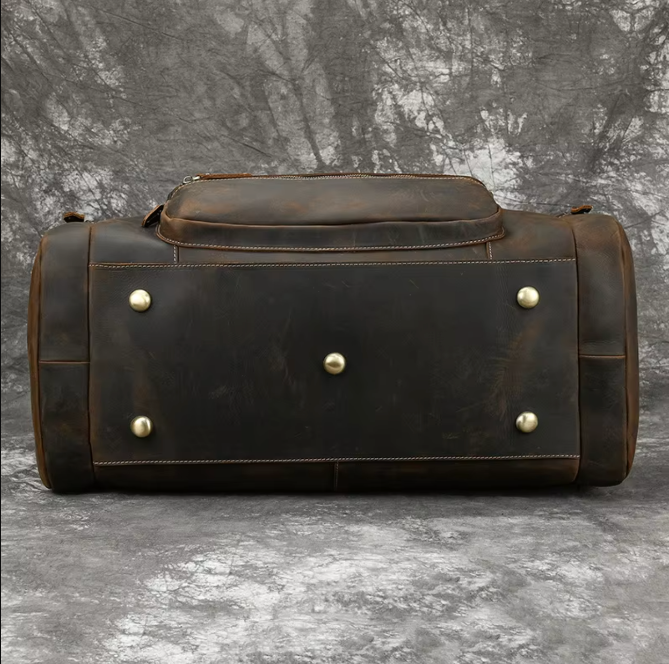 Genuine Leather Duffle Bag Mens Travel Overnight Gym Bag