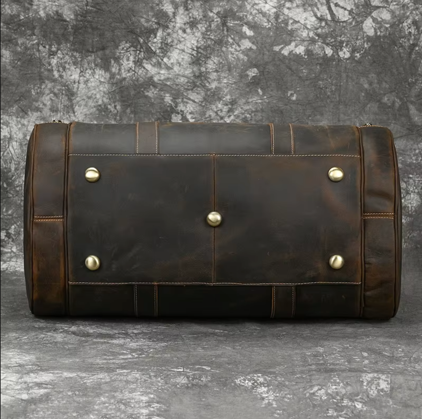 Men's Leather Duffle Bag For Travel, Overnight & Gym