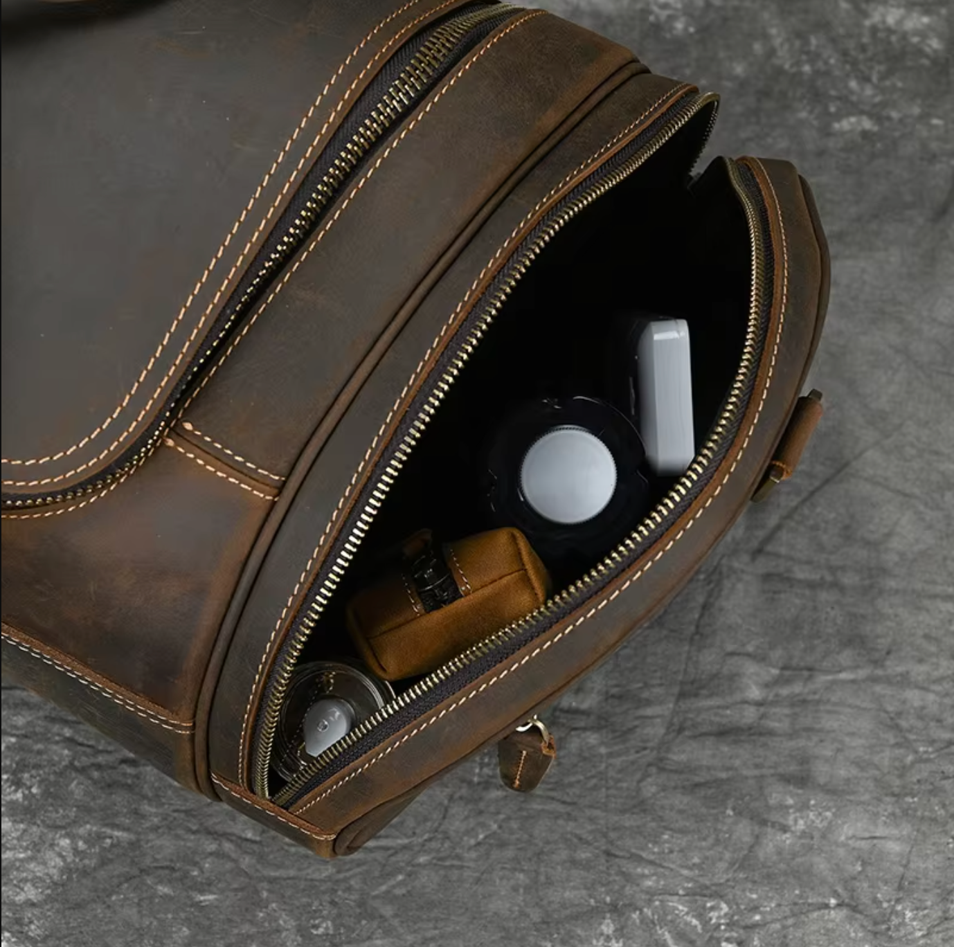 Men's Leather Duffle Bag For Travel, Overnight & Gym