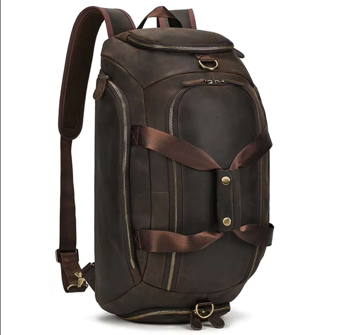 Leather Travel Weekender Bag