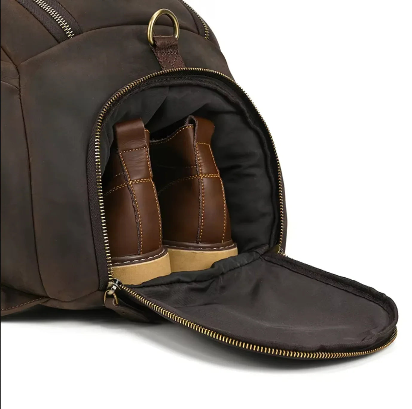 Leather Travel Weekender Bag