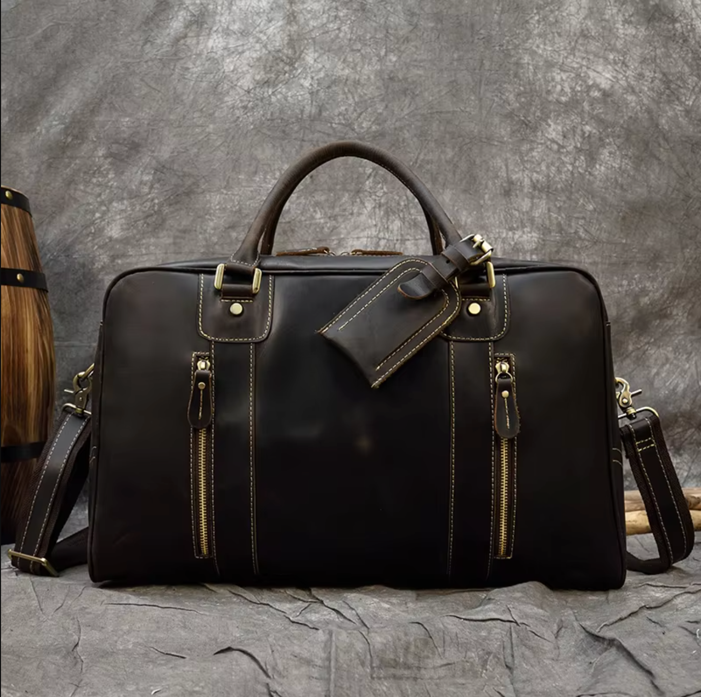 Leather Overnight Duffle Travel Bags