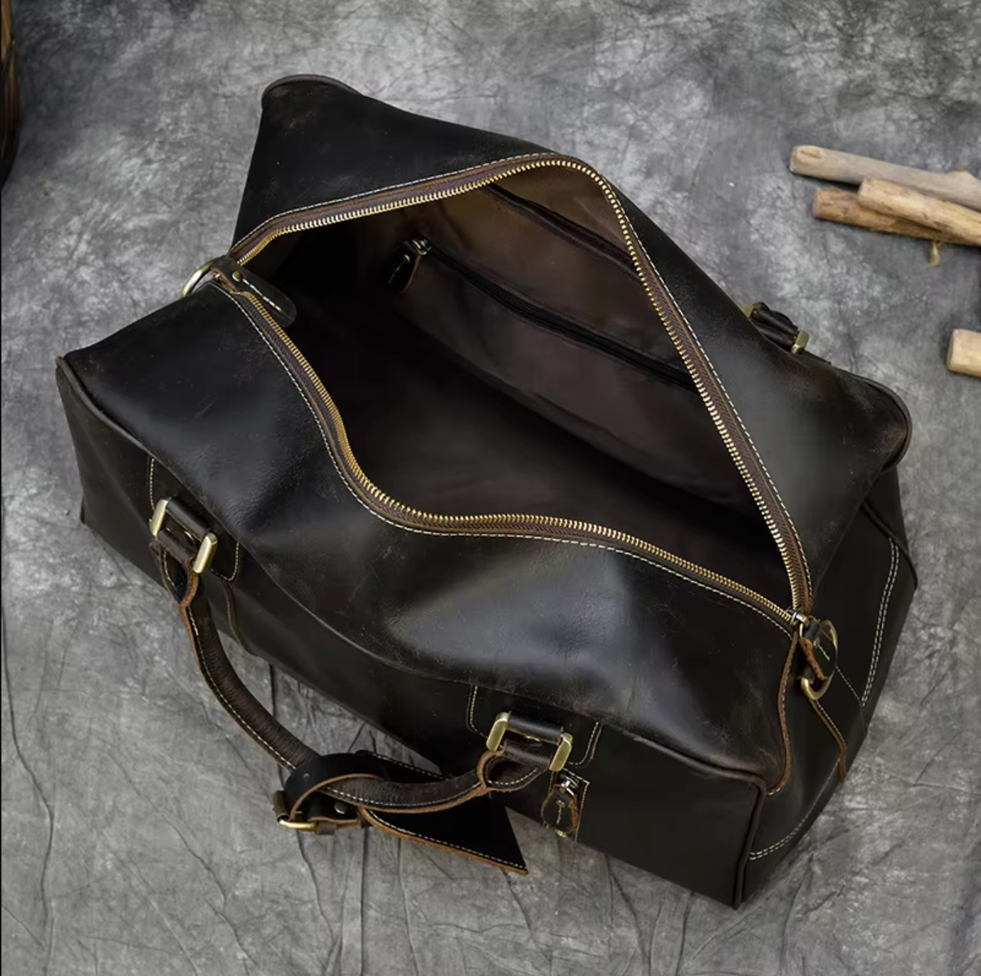 Leather Overnight Duffle Travel Bags