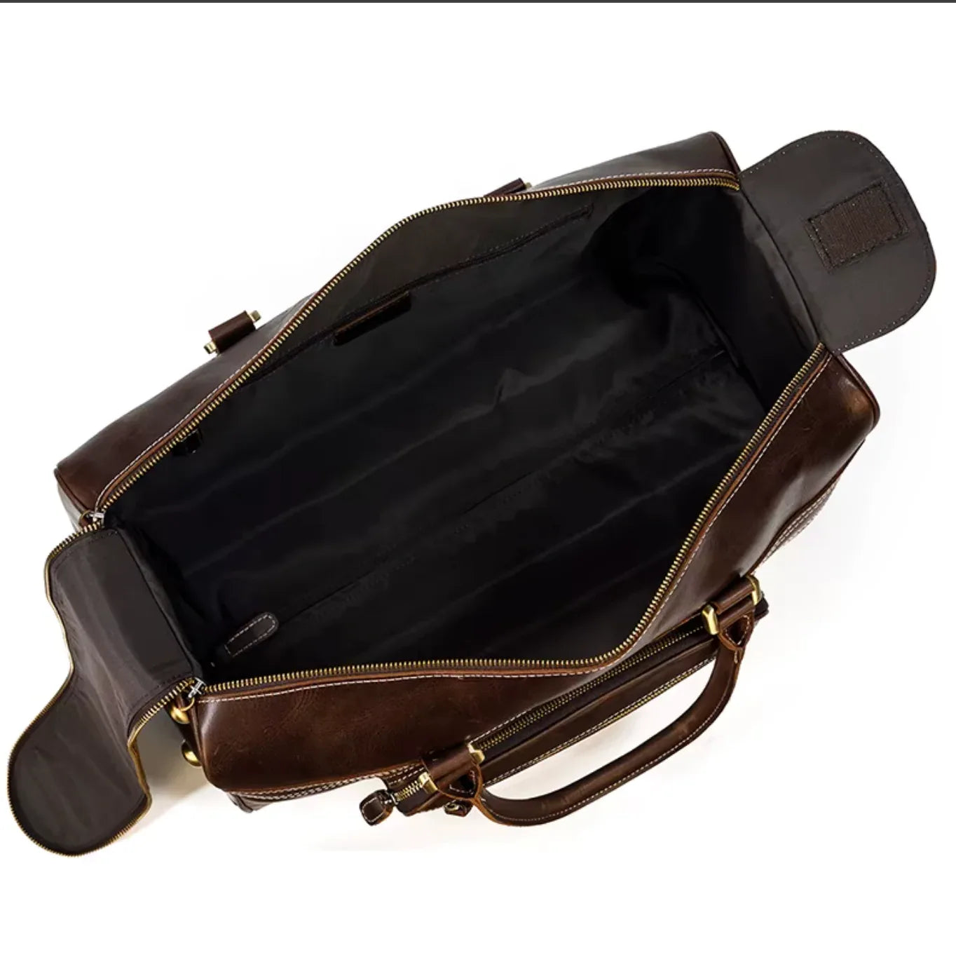 Women's leather luggage bag wheels duffle bag trolley case