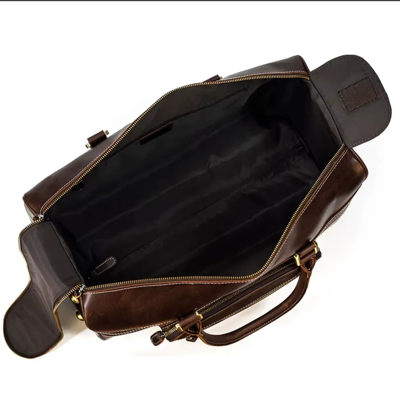 Women's leather luggage bag wheels duffle bag trolley case