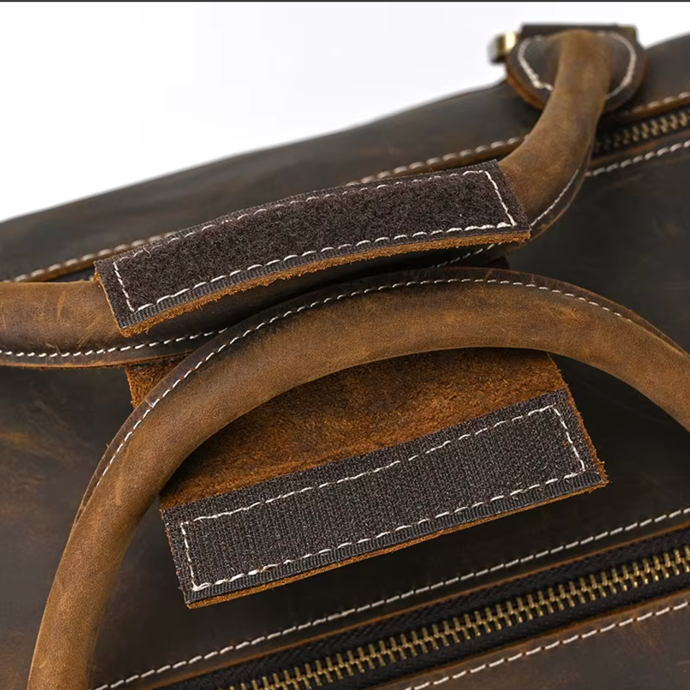 large genuine leather luggage bag wheels trolley case