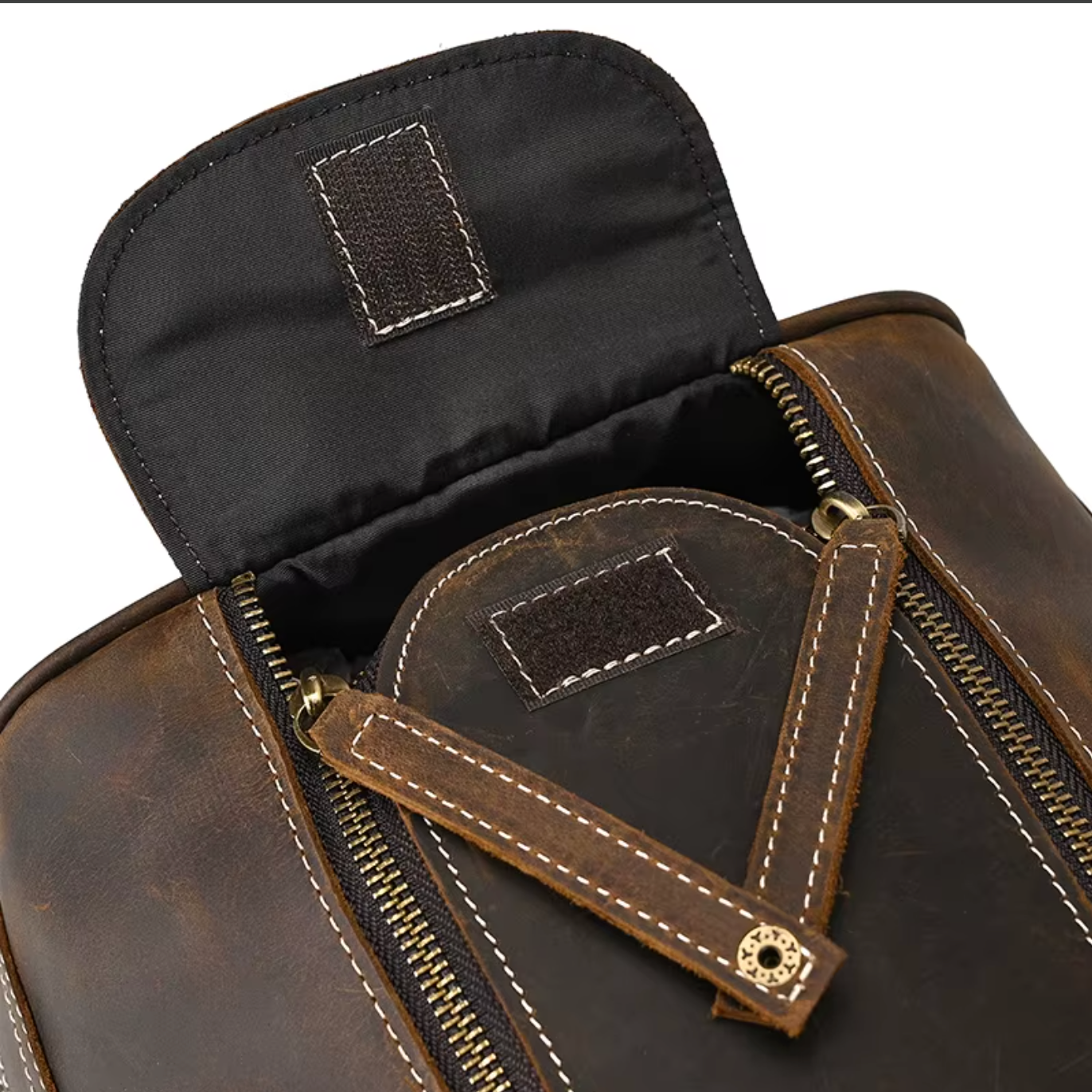 large genuine leather luggage bag wheels trolley case