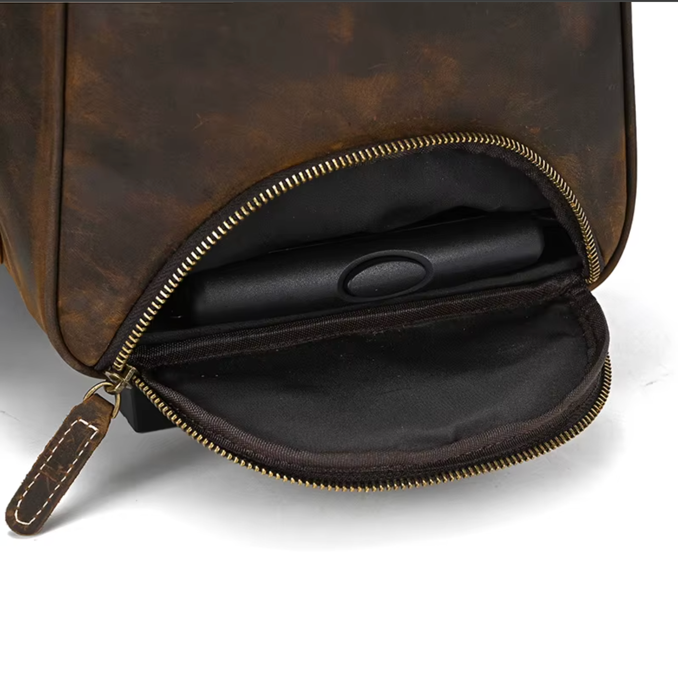 large genuine leather luggage bag wheels trolley case