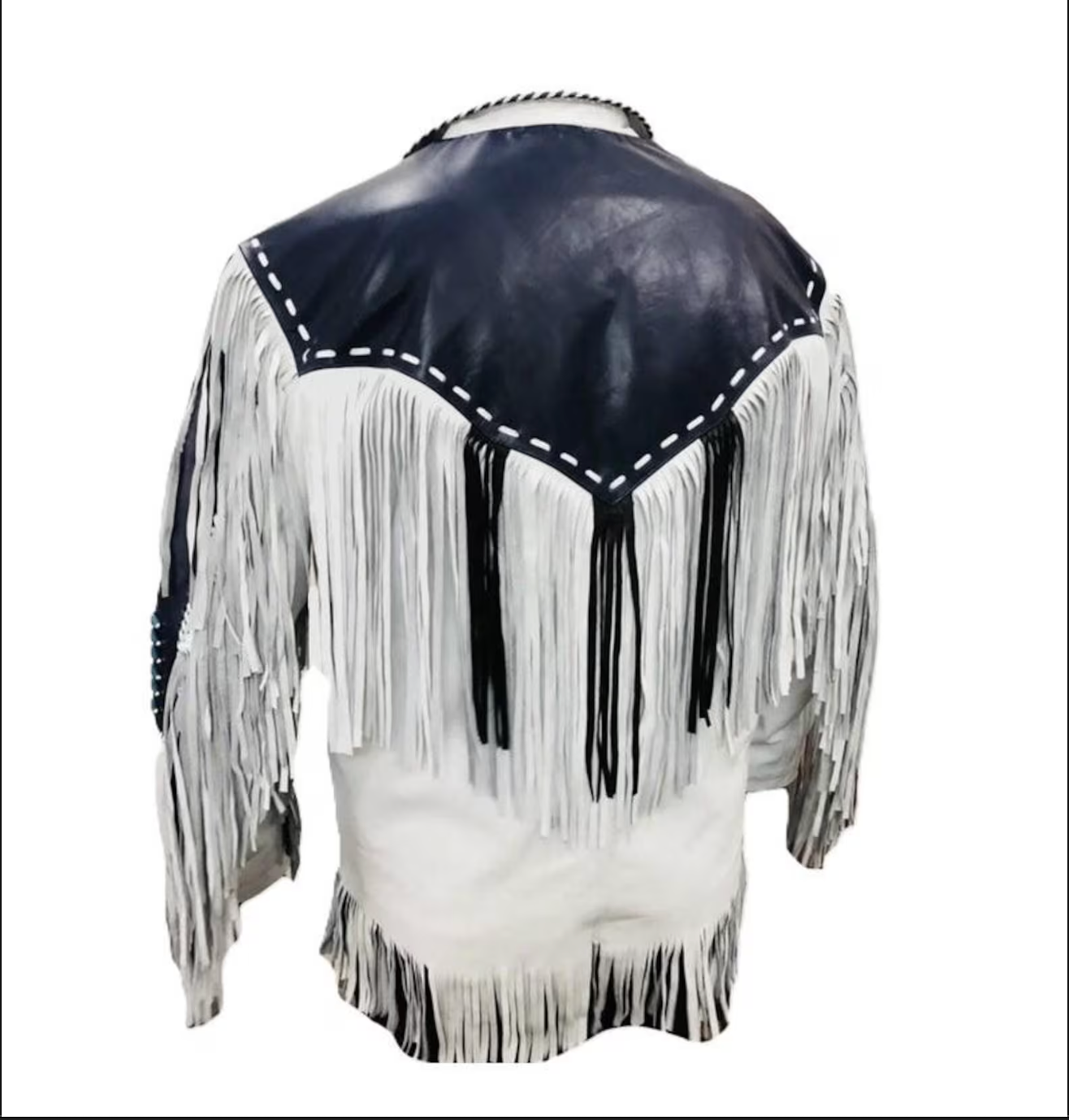 American Indian Leather Jackets Fringes Beaded