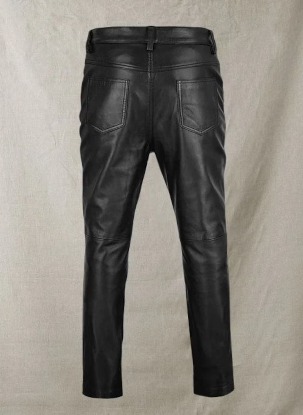 black leather pants for men punk rock