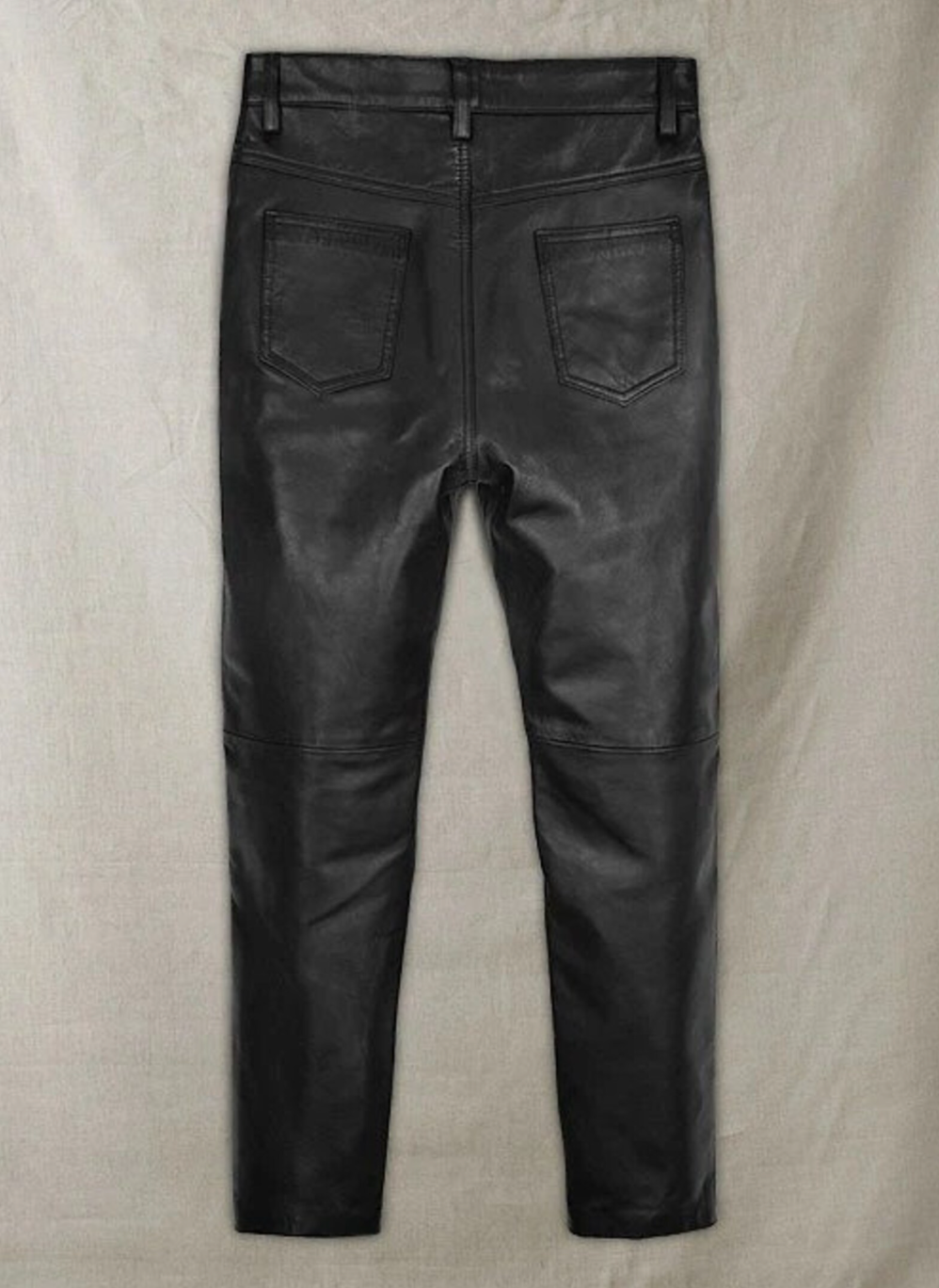black leather pants for men punk rock